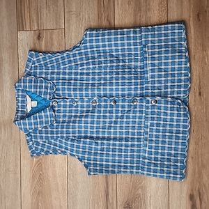 Christopher & Banks Vest Jacket in Blue sz M